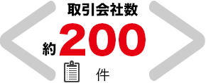 取引会社数　約200件